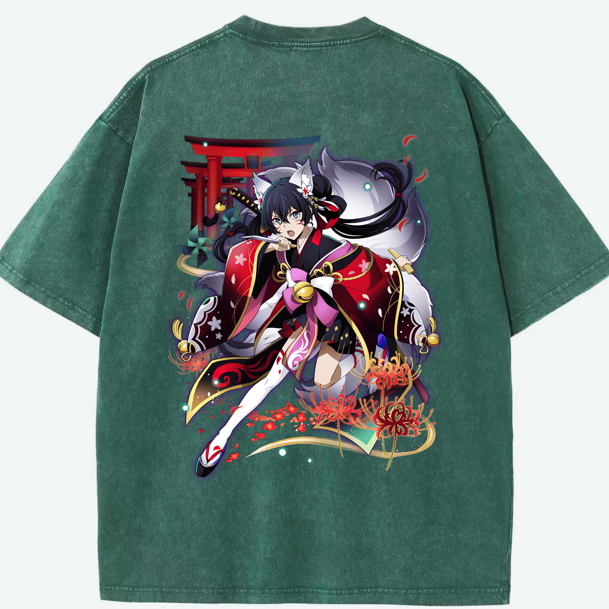 （画像用） 文豪ストレイドッグス Bungo Stray Dogs 綿100% ヴィンテージ風 半袖Tシャツ（背面プリント）